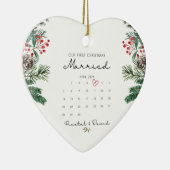 Unser erstes Verheiratetes Weihnachtsgeschenk Keramik Ornament (Rechts)