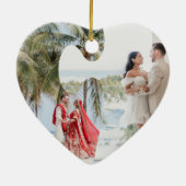 Unser erstes Verheiratetes Weihnachtsgeschenk Keramik Ornament (Hinten)