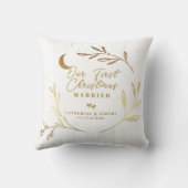 Unser erstes Verheiratetes Weihnachtsgeschenk Kissen (Rückseite)