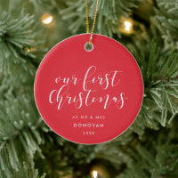 Unser erstes Verheiratetes Weihnachtsgeschenk Rot