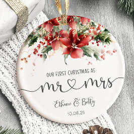 Unser erstes Verheiratetes Weihnachtsgeschmack Mr. Keramik Ornament