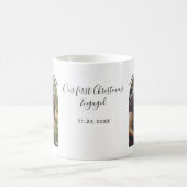Unser erstes Verlobtes Foto für Weihnachten Kaffeetasse (Mittel)