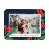 Unser erstes Verlobtes Foto in zeitgenössischen Fo Magnet (Horizontal)