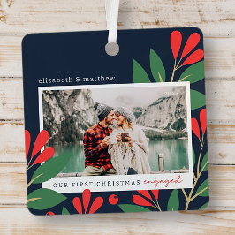 Unser erstes Verlobtes Foto in zeitgenössischen Fo Ornament Aus Metall