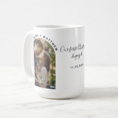Unser erstes Verlobtes Foto zu Weihnachten Persona Kaffeetasse (Vorderseite Links)