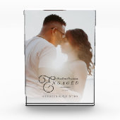 Unser erstes Verlobtes klassisches Minimal-Foto Fotoblock (Vorderseite)
