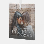 Unser erstes Verlobtes Personalisiertes Foto zu We Ornament Aus Glas (Vorderseite links)