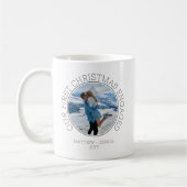 Unser erstes Verlobtes SImple Modern 2 Foto Kaffeetasse (Links)