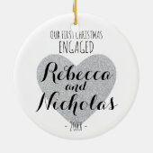 Unser erstes verlobtes Weihnachten oder verzieren Keramik Ornament (Hinten)