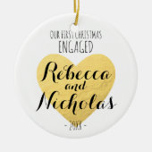 Unser erstes verlobtes Weihnachten oder verzieren Keramikornament (Vorne)