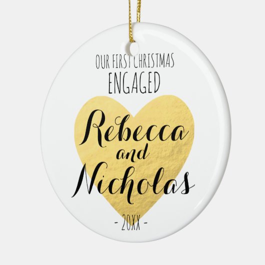 Unser erstes verlobtes Weihnachten oder verzieren Keramikornament (Links)