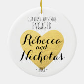 Unser erstes verlobtes Weihnachten oder verzieren Keramikornament (Hinten)
