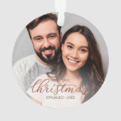 Unser erstes Verlobtes Weihnachts-Rose Ornament (Rückseite)