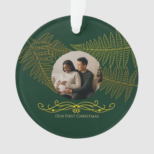 Unser erstes Verlobtes Weihnachtsfest Ornament (Vorderseite)