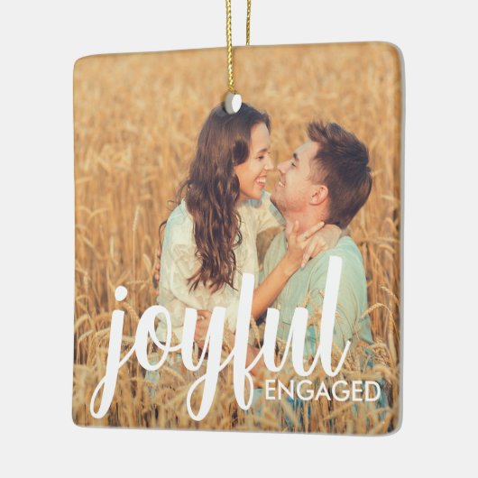 Unser erstes Verlobtes Weihnachtsgeschenk Keramikornament (Links)