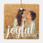 Unser erstes Verlobtes Weihnachtsgeschenk Keramikornament (Rückseite)