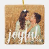 Unser erstes Verlobtes Weihnachtsgeschenk Keramikornament (Vorderseite)