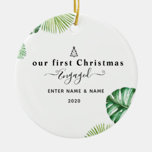 Unser erstes Verlobtes Weihnachtsgeschenk Personal Keramik Ornament