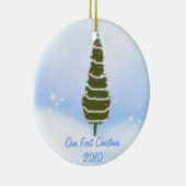 Unser erstes Weihnachten 2010 Keramikornament (Rechts)