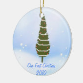 Unser erstes Weihnachten 2010 Keramikornament (Links)
