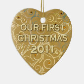 Unser erstes Weihnachten 2011 Keramik Ornament (Rechts)
