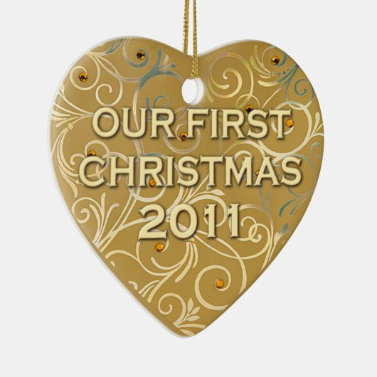 Unser erstes Weihnachten 2011 Keramik Ornament (Rechts)