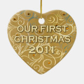 Unser erstes Weihnachten 2011 Keramik Ornament (Hinten)