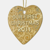 Unser erstes Weihnachten 2011 Keramik Ornament (Links)