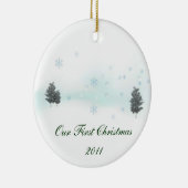 Unser erstes Weihnachten 2011 Keramikornament (Rechts)