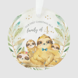 Unser erstes Weihnachten als eine Familie von vier Ornament