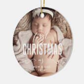 Unser erstes Weihnachten als Eltern-Verzierung Keramik Ornament (Links)