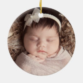 Unser erstes Weihnachten als Eltern-Verzierung Keramik Ornament (Hinten)