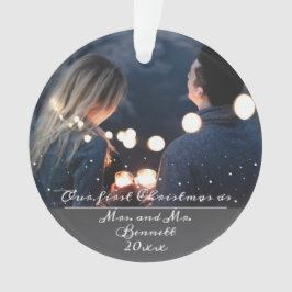 Unser erstes Weihnachten als Frau. & Mr. Wedding F Ornament