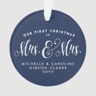 Unser erstes Weihnachten als Frau und Frau Marine Ornament