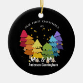 Unser erstes Weihnachten als Frau. und Frau Rainbo Keramik Ornament (Vorne)