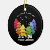 Unser erstes Weihnachten als Frau. und Frau Rainbo Keramik Ornament (Links)