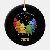 Unser erstes Weihnachten als Frau. und Frau Rainbo Keramik Ornament (Hinten)