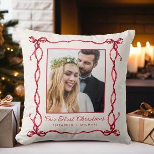 Unser erstes Weihnachten als frisch Vermählte Hoch Kissen