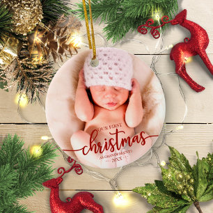 Unser erstes Weihnachten als Großeltern Elegantes Keramik Ornament