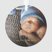 Unser erstes Weihnachten als Großeltern-Foto Ornament (Rückseite)