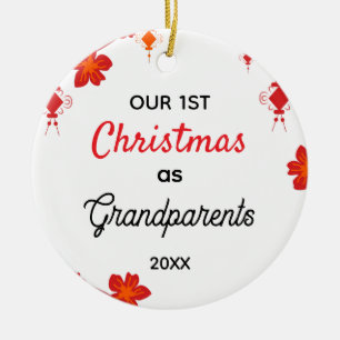 Unser erstes Weihnachten als Großeltern Keramik Ornament