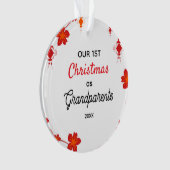 Unser erstes Weihnachten als Großeltern Ornament (Vorderseite)