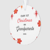 Unser erstes Weihnachten als Großeltern Ornament (Vorderseite)
