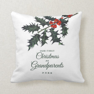 Unser erstes Weihnachten als Großeltern Vintage St Kissen