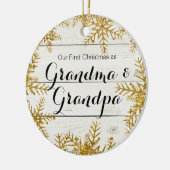 Unser erstes Weihnachten als Großmutter-u. Keramik Ornament (Links)