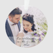 Unser erstes Weihnachten als Herr u. Frau Ornament (Vorderseite)
