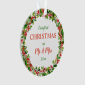 Unser erstes Weihnachten als Herr u. Frau | Ornament (Vorderseite)