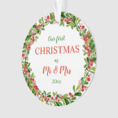 Unser erstes Weihnachten als Herr u. Frau | Ornament (Vorderseite)