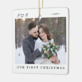 Unser erstes Weihnachten als Herr und Frau 2 Foto Keramikornament (Links)