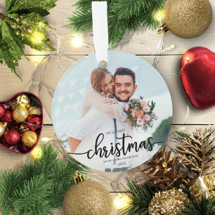 Unser erstes Weihnachten als Herr und Frau einfach Ornament